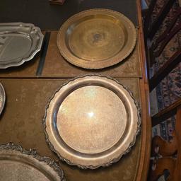Assortment of Plated Serving Trays