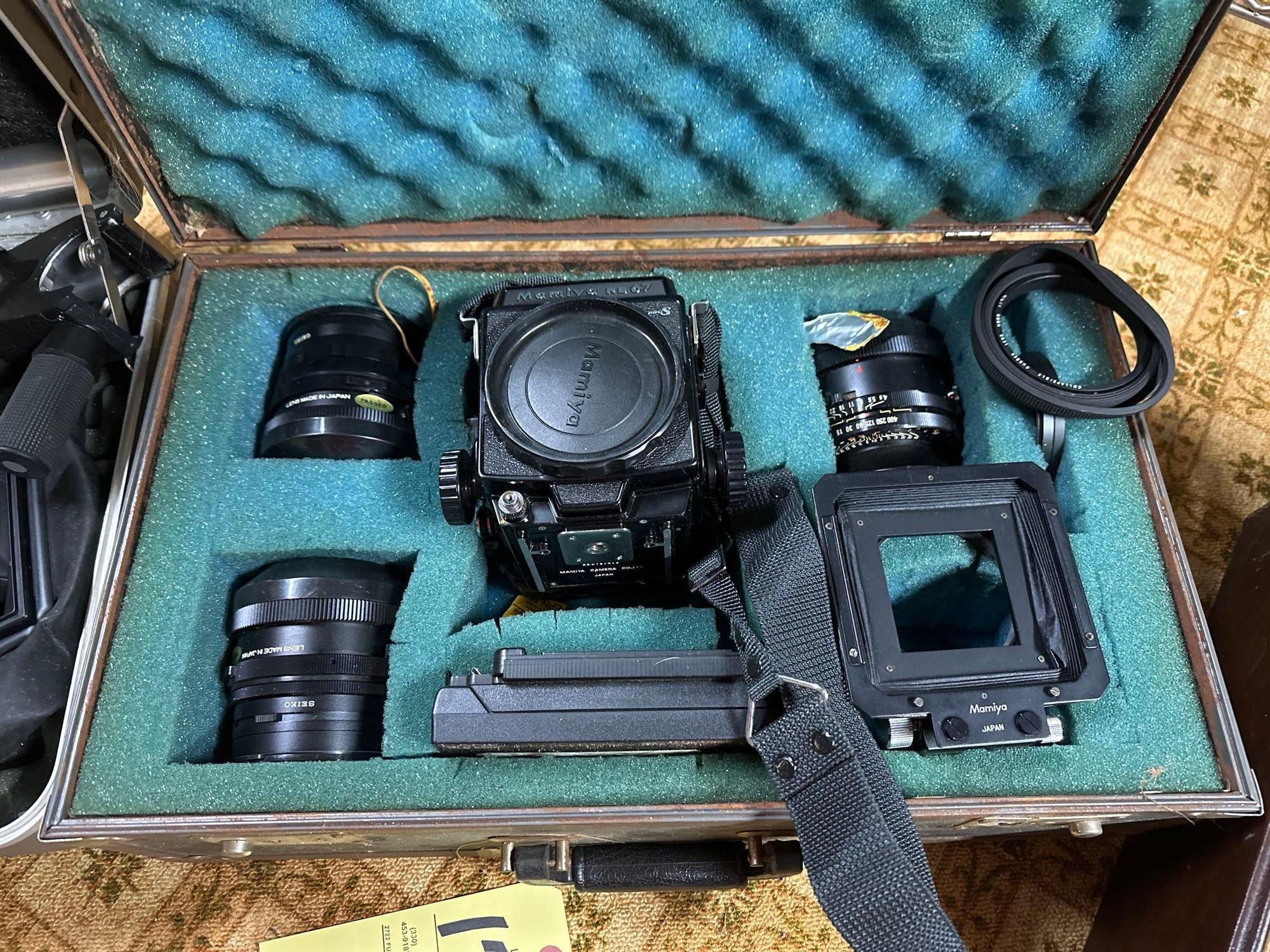 Mamiya RB67 camera with lenses and case