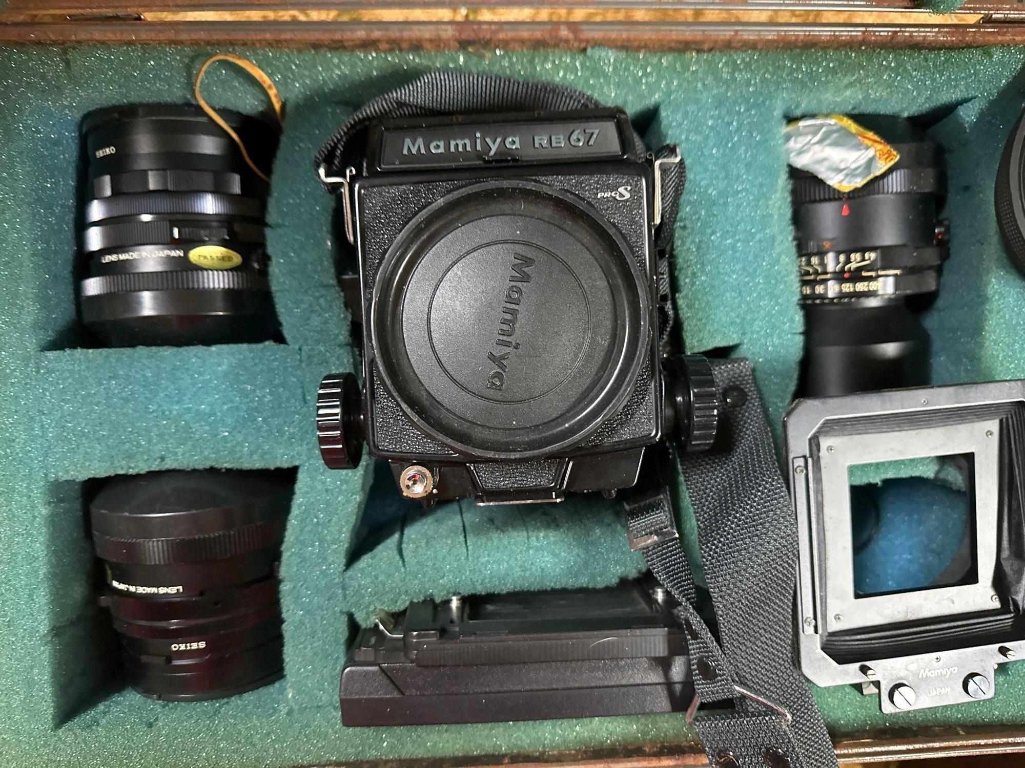 Mamiya RB67 camera with lenses and case