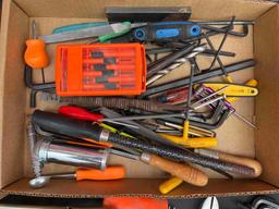 2 boxes assorted tools
