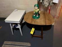 (2) Side Tables and Football Table Lamp