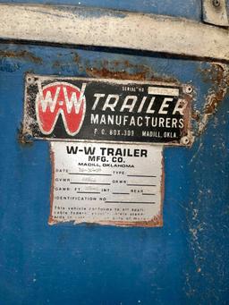 78' W&W 16' Stock trailer dual axle, w/divider gate, ball hitch.