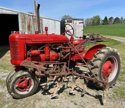 Farmall BN Tractor w/spring tooth harrow attachment