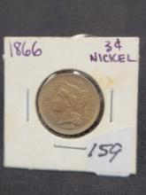 1866 Liberty 3 cent coin