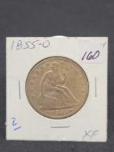 1855 O Seated Liberty half dollar