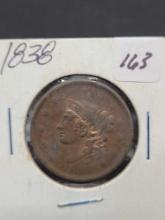 1838 Braided hair large cent