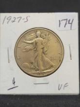 1927 S Walking Liberty half dollar