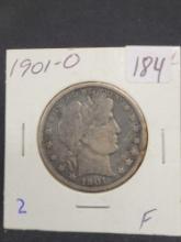 1901 O Barber half dollar
