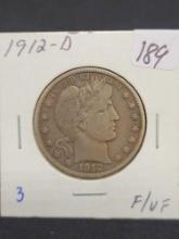 1912 D Barber half dollar
