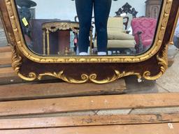 Ornate Carved Wood Wall Mirror
