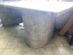 Impressive Granite Top and Base Dining Room Table