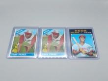 3 Tony Perez Cincinnati Reds Baseball Cards - 1966 Tops & 1971 Hofer