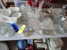 Fenton Milk Glass, Oil Lamp, Misc Glassware