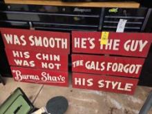 Burma Shave Wooden Signs