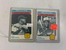 Lou Gehrig and Hank Aaron Baseball Cards