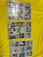Lot Of Three Pages Of Collectors Baseball Cards
