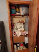 Closet Contents - Material, Blankets, Bedding, Paints, & more