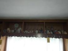 Contents of 3 Shelves - Glassware, Figurines, Small Decor, & more