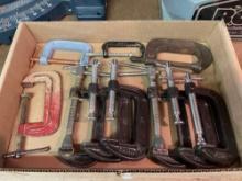 Box of Assorted C-Clamps