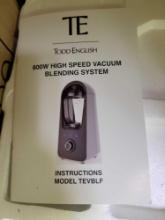 Todd English 800w High Speed Vacuum Blending system