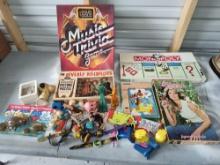 Beverly Hillbillies Puzzle, Farrah, Monopoly, figures, Rugrats,