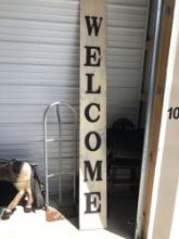 8ft. Welcome wood sign