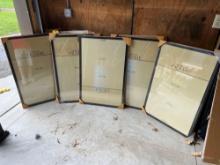 (5) New Black Gallery Frames with Extra Matting