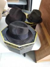 3 Men's Hats 2 are Dobbs