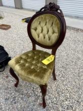Antique Carved Rose Accent Chair