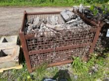 Large Lot of Firewood Kindling, Metal Caged Container Not Included