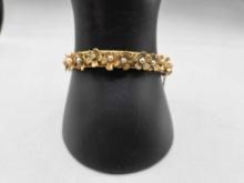 Miriam Haskell Vintage Pearl Hinged Bracelet