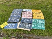 Vintage Ohio and New Mexico license plates