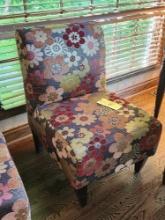 Japanese style floral damask side chair, 2nd one