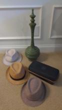 3 Fancy Hats , TopStyler Hair Kit , and wood accent form