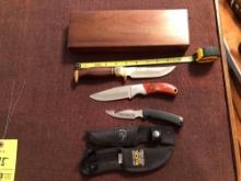 D.U. Hallmark knife, unmarked and Buck