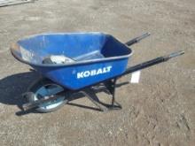 (Item off site - 1/4 mile from Auction Barn) Kobalt Metal Wheelbarrow w/ Extra Wheel