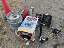 Air tank, bike trainer, keg, parts