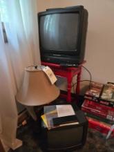 Small Stand, Lamp & 2 Tvs