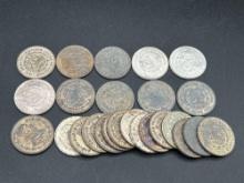 (25) Mexican Un Pesos