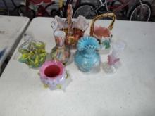 Art Glass Vases, Baskets