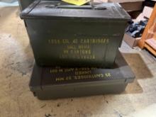 (2) small metal ammo cans, .45 cal & 20mm