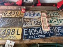 Vintage License Plates & Advertisement