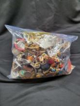 Gallon bag of assorted costume jewelry