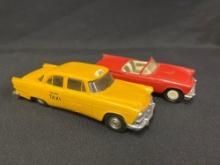 2 vintage American made friction toy cars
