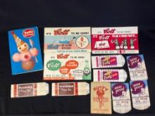 Vintage Candy and Soda advertising pieces
