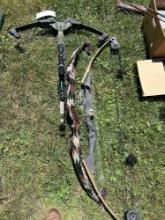crossbow and 2 long bows