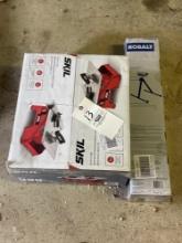 NIB Skil 7 In. Wet Tile Saw & Kobalt Roller Support Stand