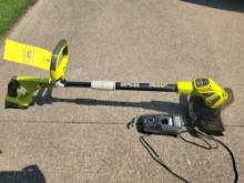 Ryobi hybid 18v cordless weed whip with charger