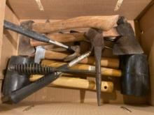 Boxes of Assorted Hammers & Hatchets