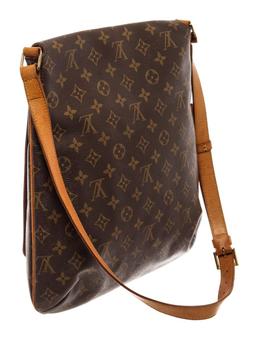 Louis Vuitton Brown and Tan Monogram Canvas Musette Salsa GM Shoulder Bag